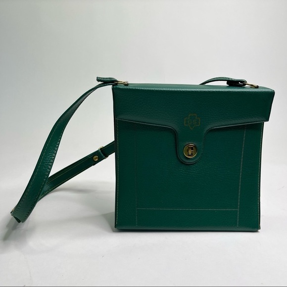 Rare 1960s Vintage Girl Scouts Clover Green Shoulder Purse Bag & Plush Doll Set - Picture 3 of 16